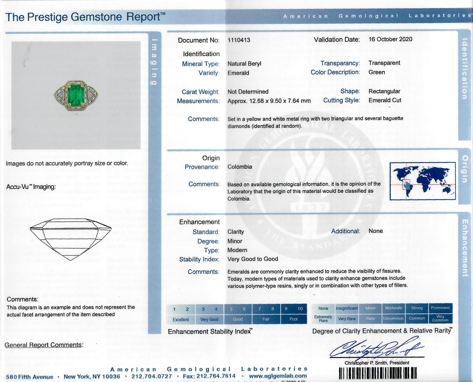 EMERALD AND DIAMOND RING