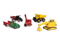 Five American Toy Construction Vehicles