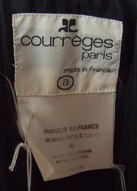 A Courreges Black Velvet Dress, Size A.