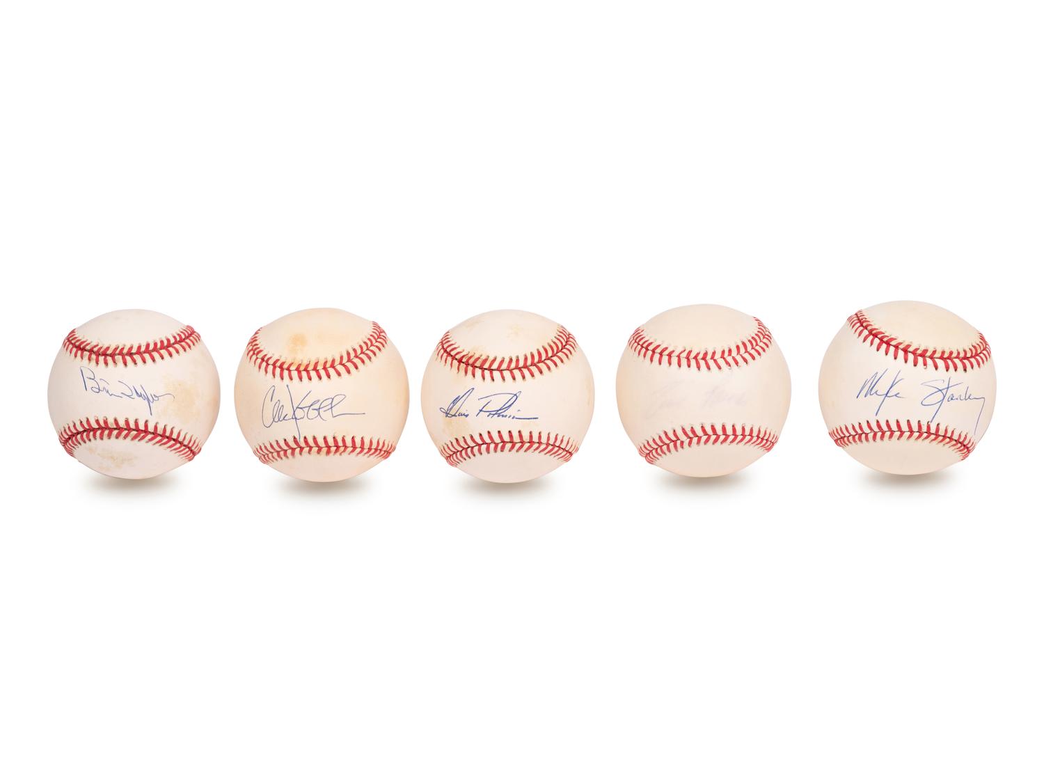 A Group of Over 70 New York Yankees Signed Autograph Baseballs,