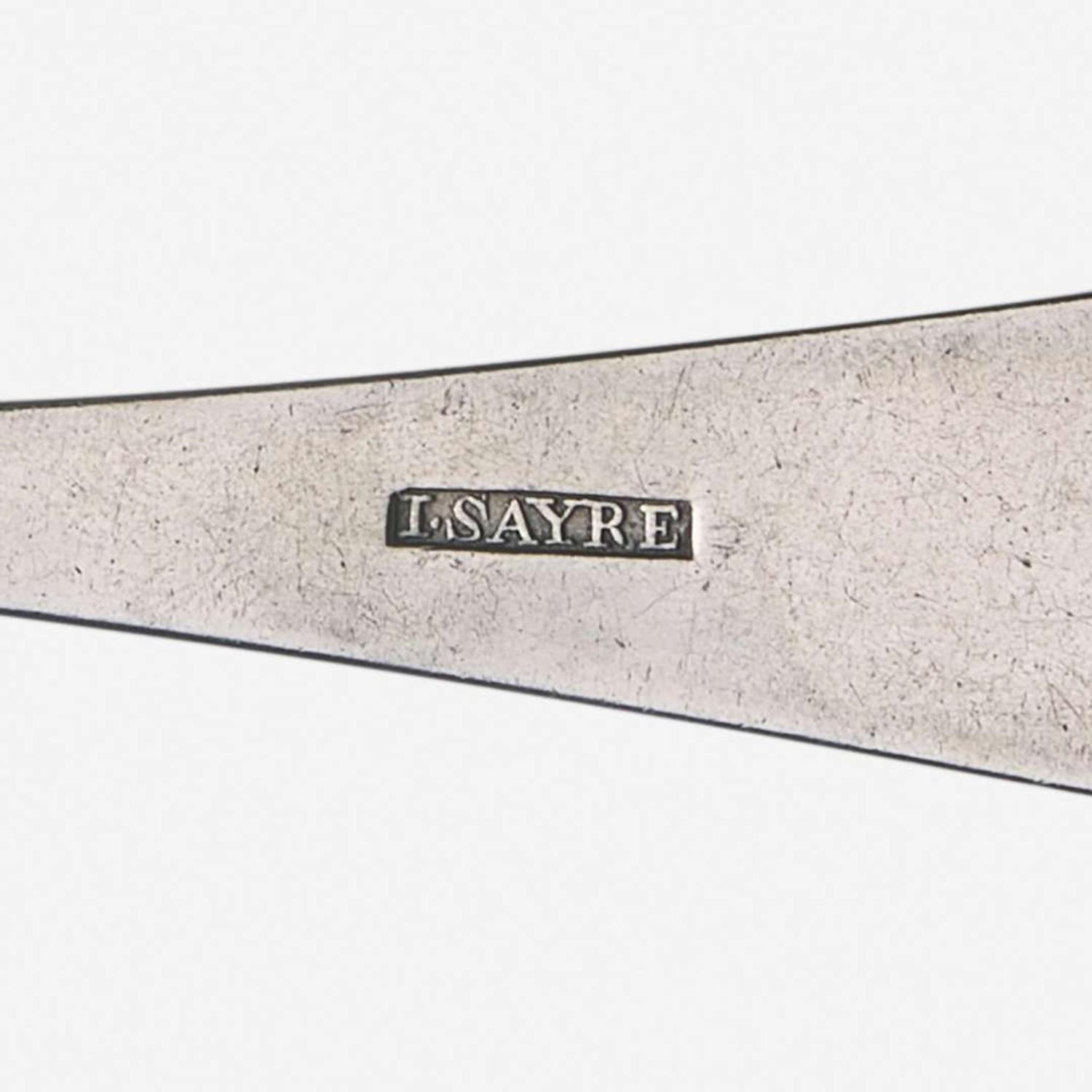 A group of four Federal silver spoons John David, Sr. (1736-1798), Philadelphia, PA, William Garret Forbes (1751-1840), New York, NY, John Sayre (1771-1852), Southhampton, NY, and William Stoddard Nichols (1785-1871), circa 1790-1810