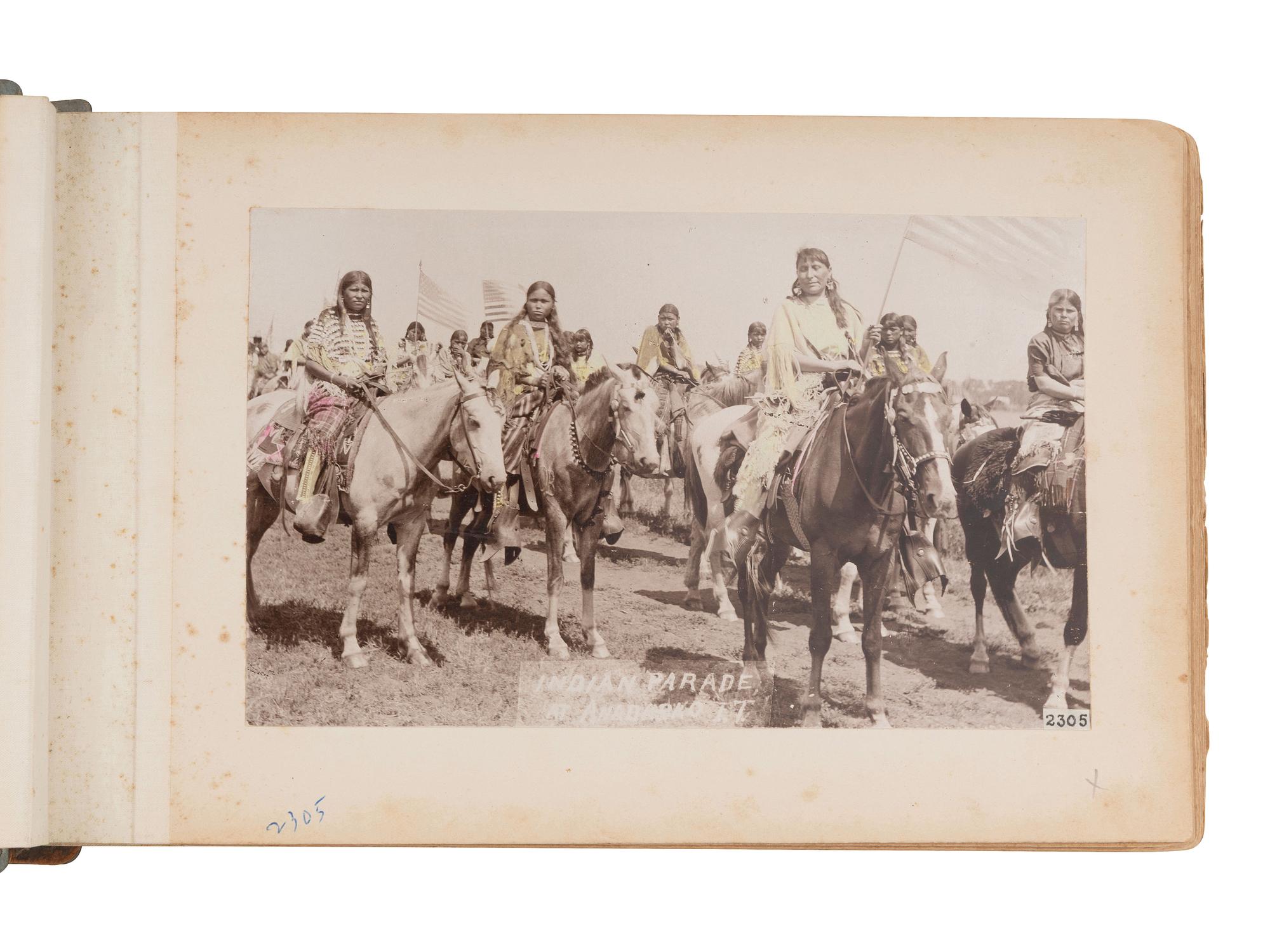 [NATIVE AMERICANS]. Collection of photographs documenting the Nez Perce, Comanche, and Kiowa Indians assembled by Alice Cunningham Fletcher, including images by E. Jane Gay, George W. Bretz, and William Irwin.