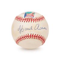 A Hank Aaron Single Signed Autograph Baseball (Beckett Authentication Services)
