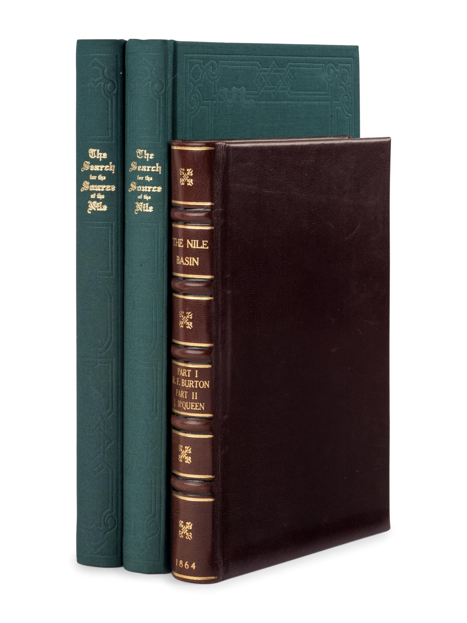 BURTON, Richard Francis, Sir (1821-1890) and James MacQUEEN (1778-1870). The Nile Basin . London: Tinsley Brothers, 1864.