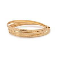 COLLECTION OF YELLOW GOLD BANGLE BRACELETS