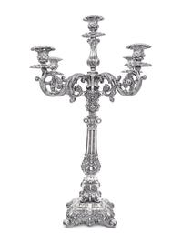 A Swedish Silver Five-Light Candelabrum