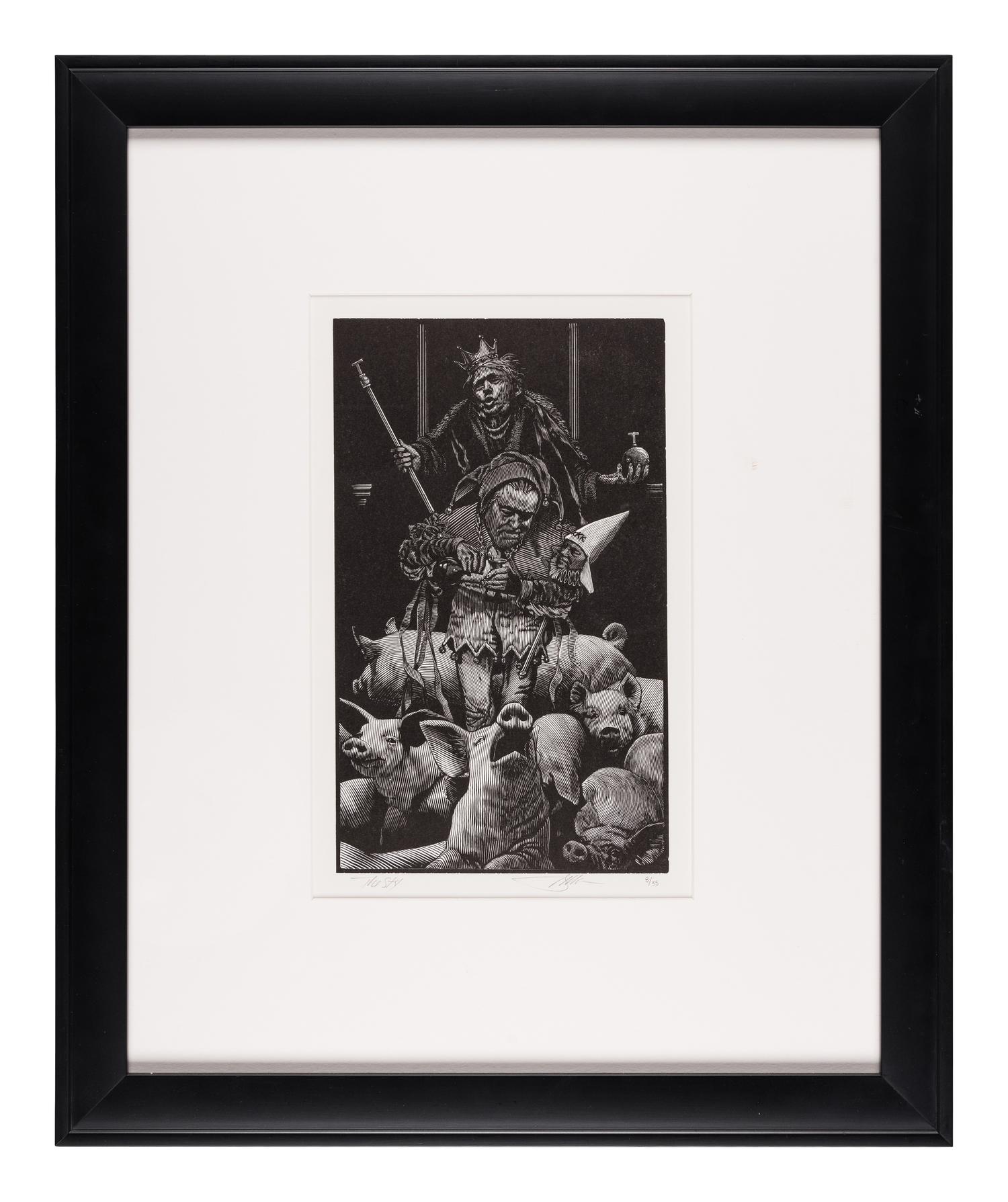 MOSER, Barry. A pair of wood-engraved individual prints. Each 330 x 240 mm., sight size; matted and framed.