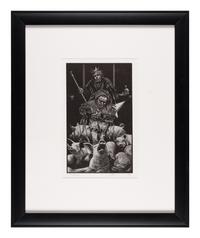MOSER, Barry. A pair of wood-engraved individual prints. Each 330 x 240 mm., sight size; matted and framed.