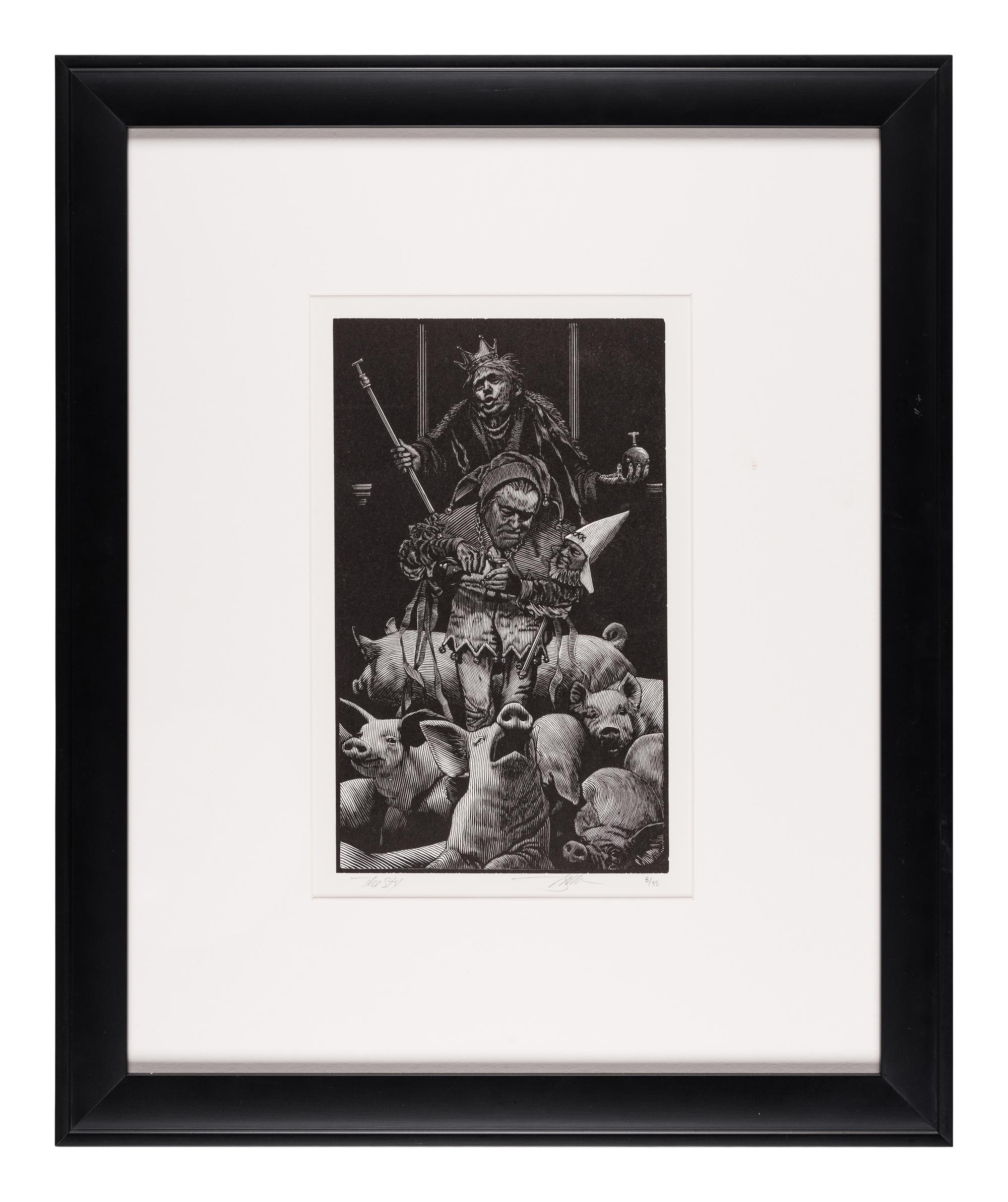 MOSER, Barry. A pair of wood-engraved individual prints. Each 330 x 240 mm., sight size; matted and framed.