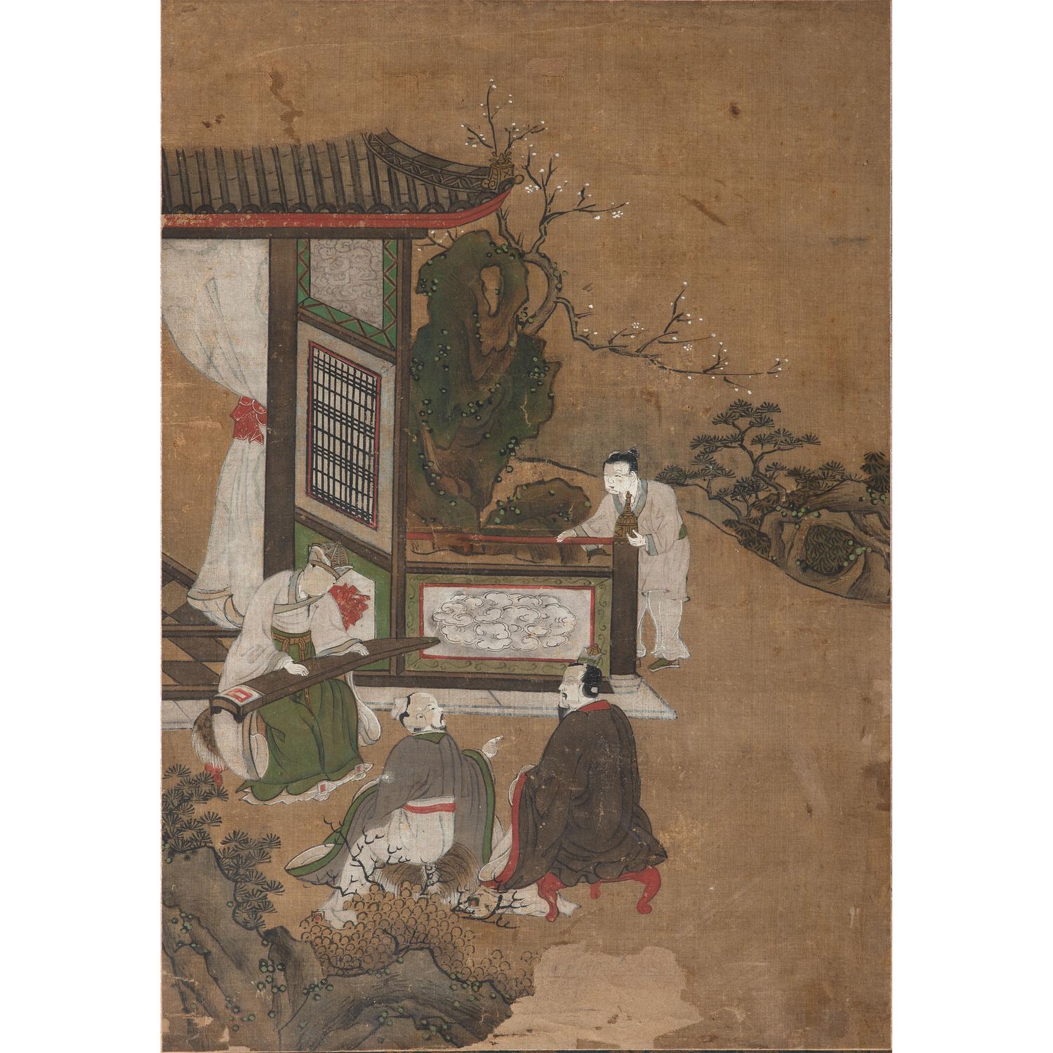 A Chinese Painting on Silk
