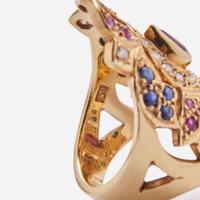 An 18K Yellow Gold and Gemstone Ring