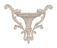 A Pair of Georgian Style White Painted Wall Brackets