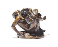 Jean-Jacques Feuchère (French, 1807-1852), A Bronze Sculpture: Leda and the Swan