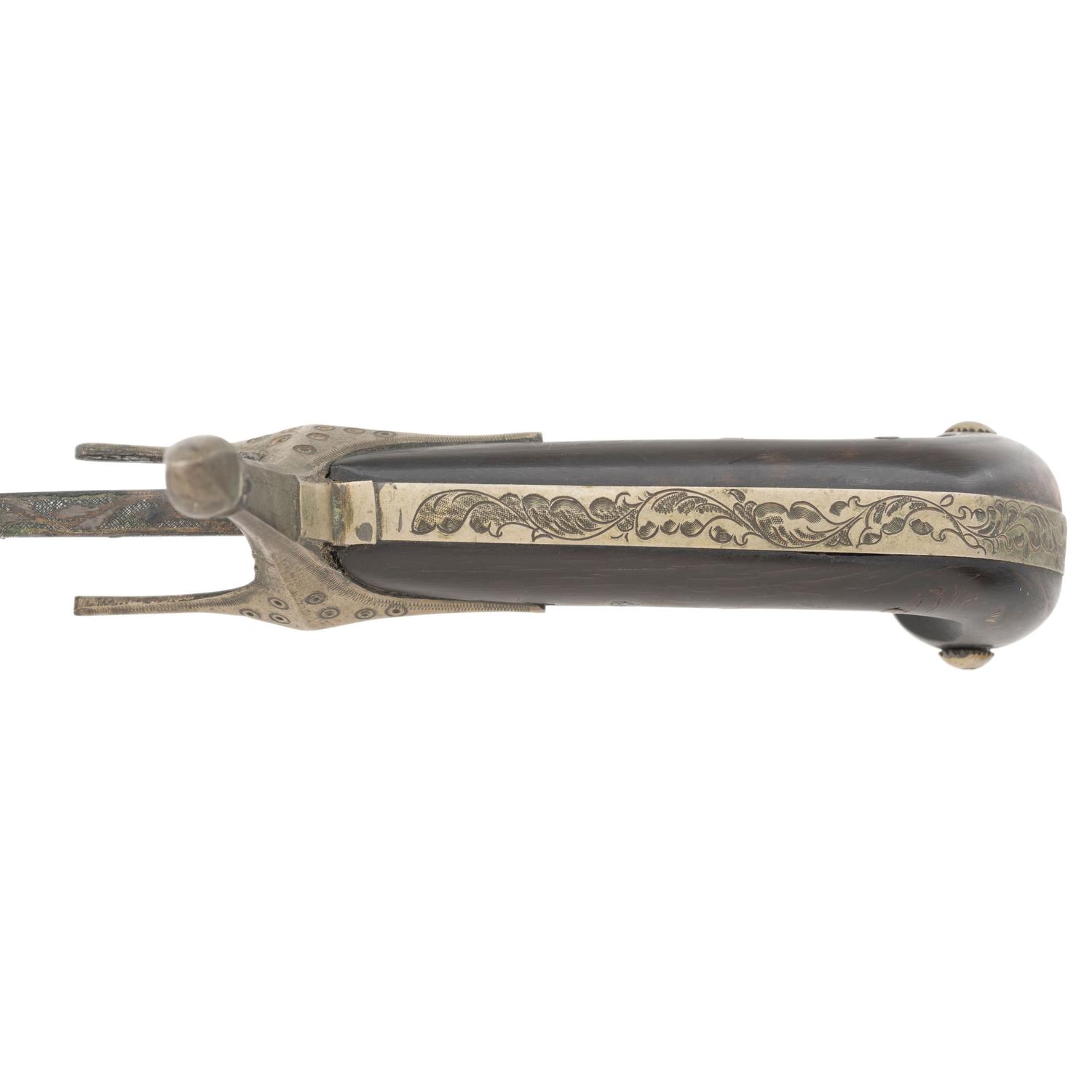 Highly Decorated Ottoman Kilij with Engraved Metal Covered Scabbard