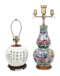 Two Chinese Famille Rose Porcelain Vessels