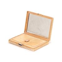YELLOW GOLD AND SAPPHIRE COMPACT