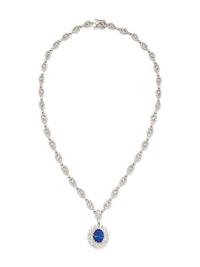 TANZANITE AND DIAMOND NECKLACE