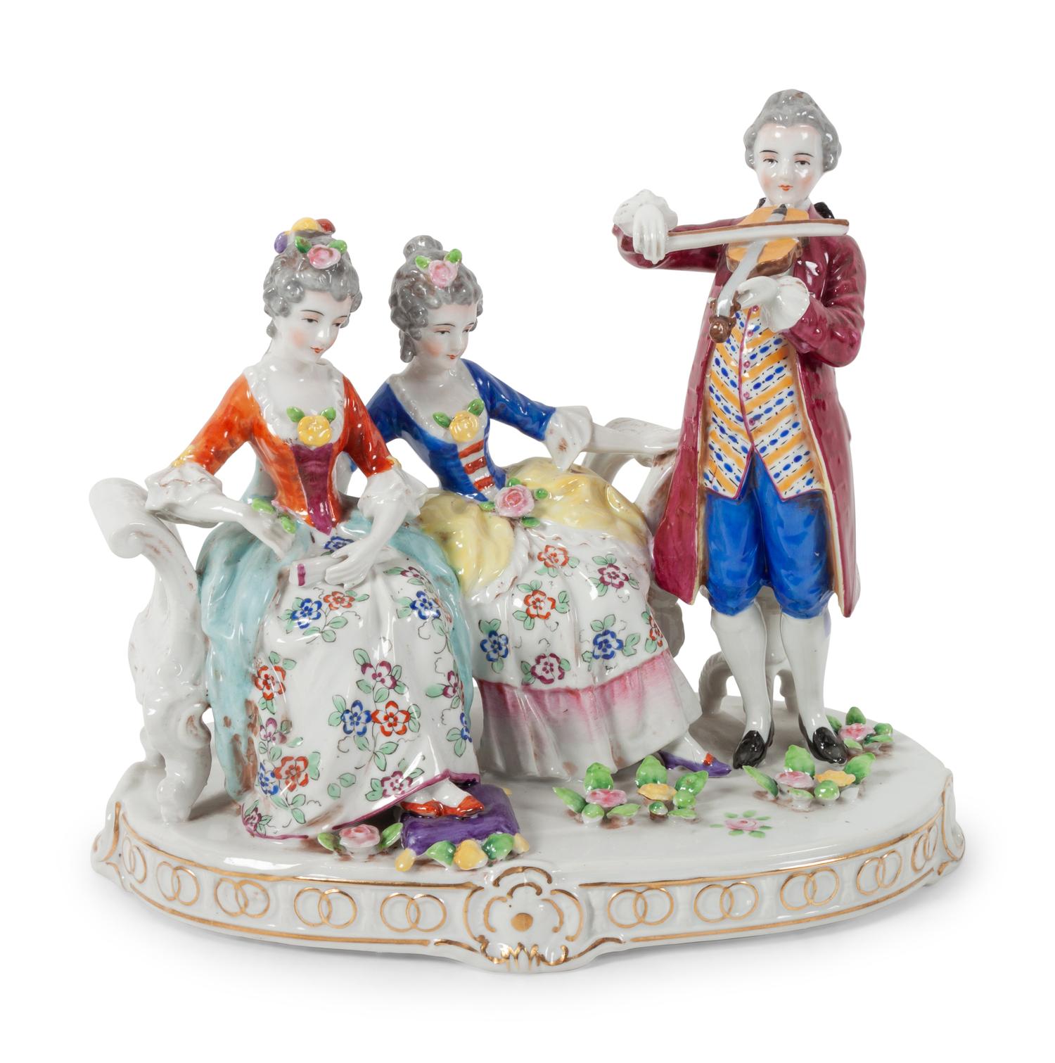 A Continental Porcelain Figural Group