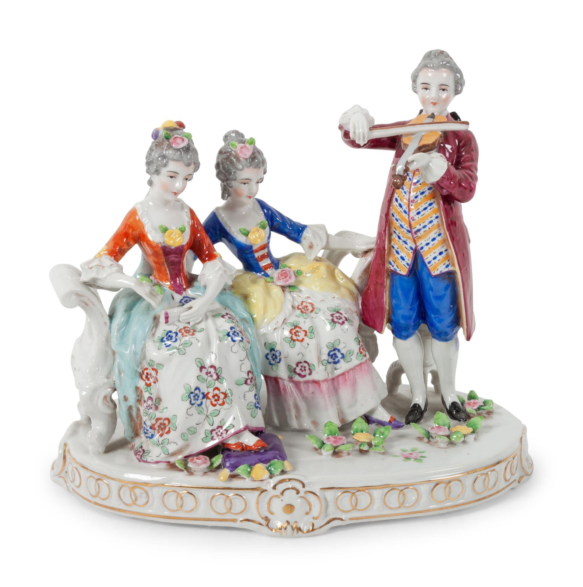 A Continental Porcelain Figural Group