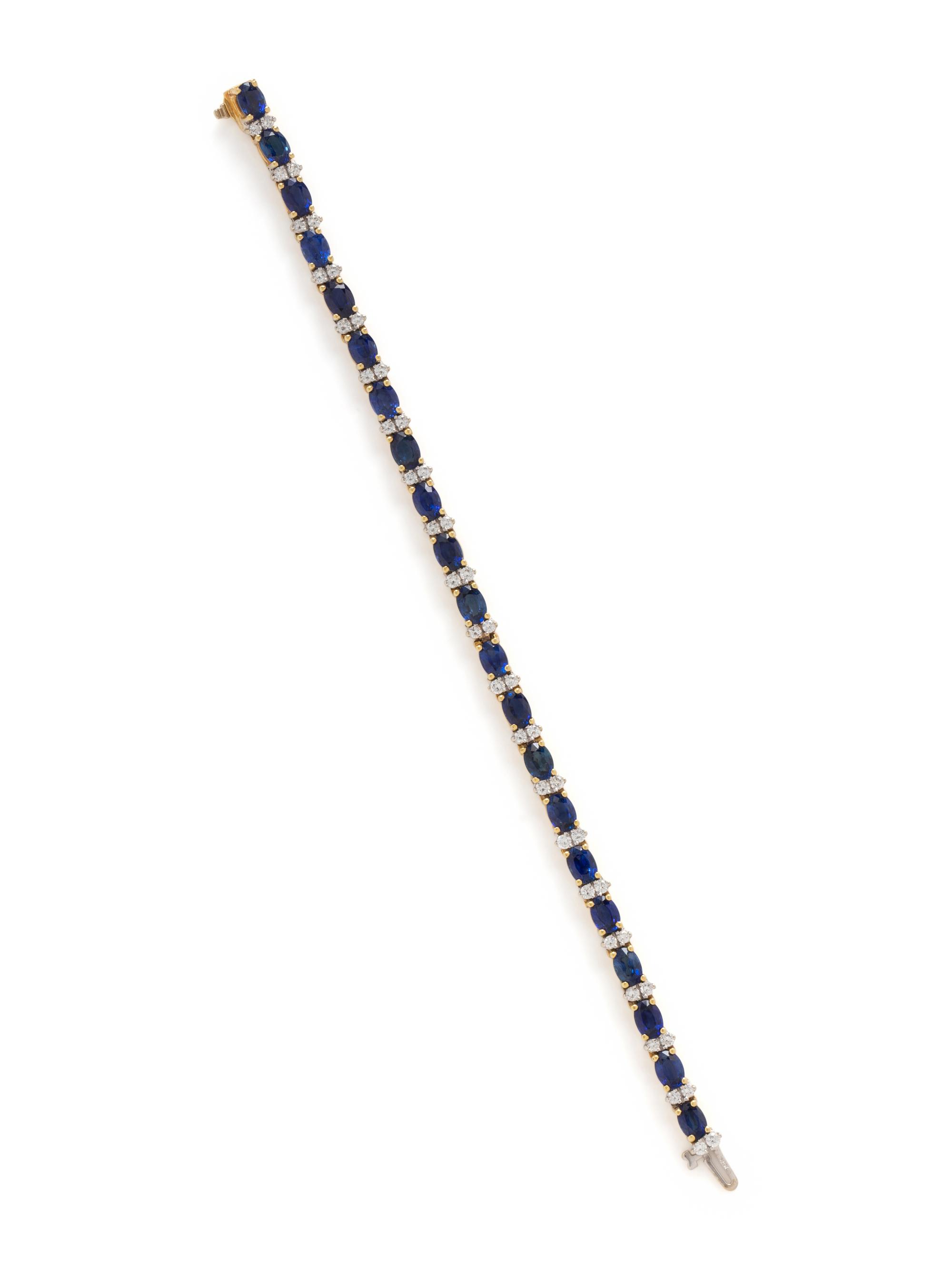 SAPPHIRE AND DIAMOND BRACELET