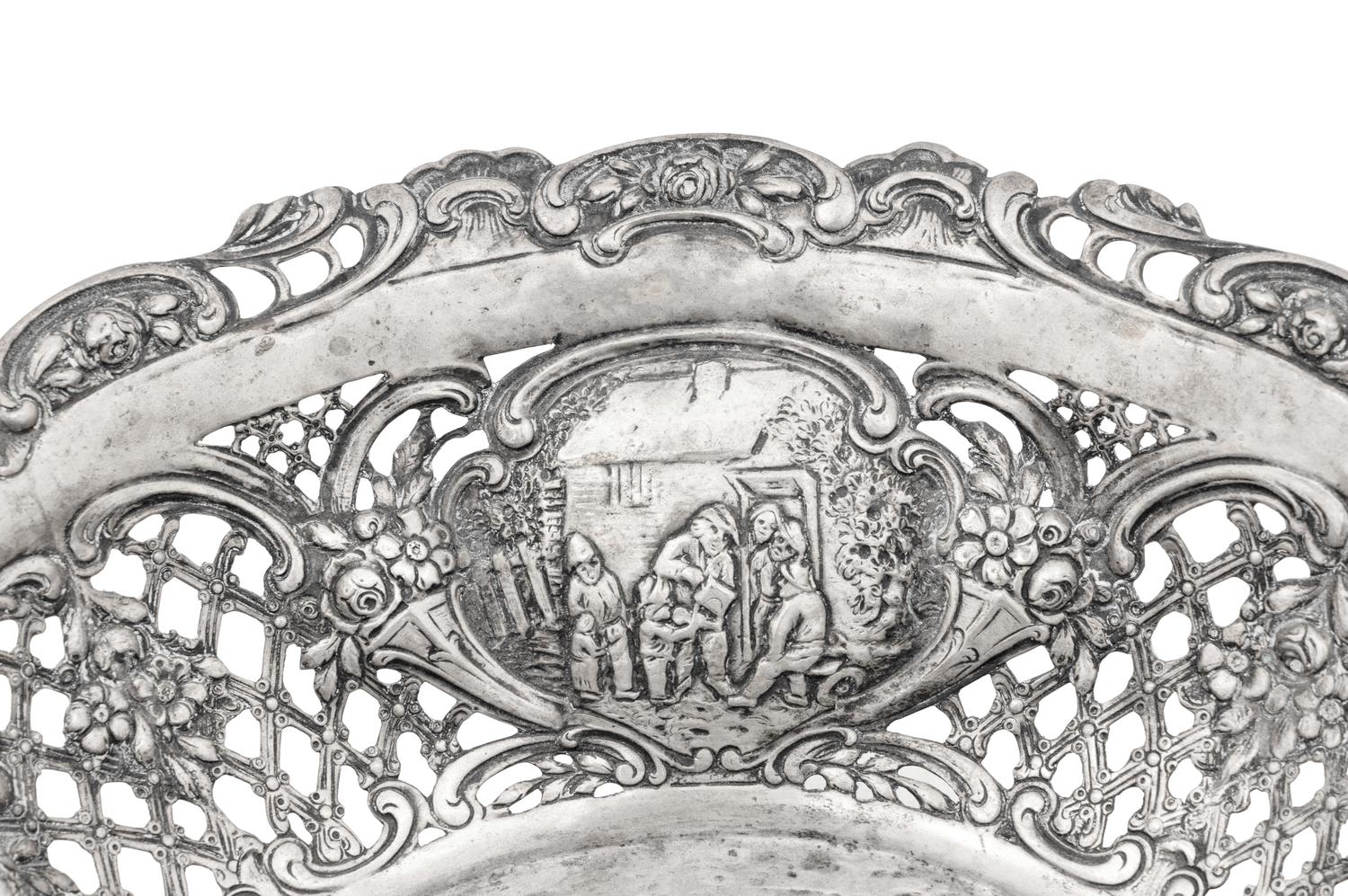 A German Silver Reticulated Basket