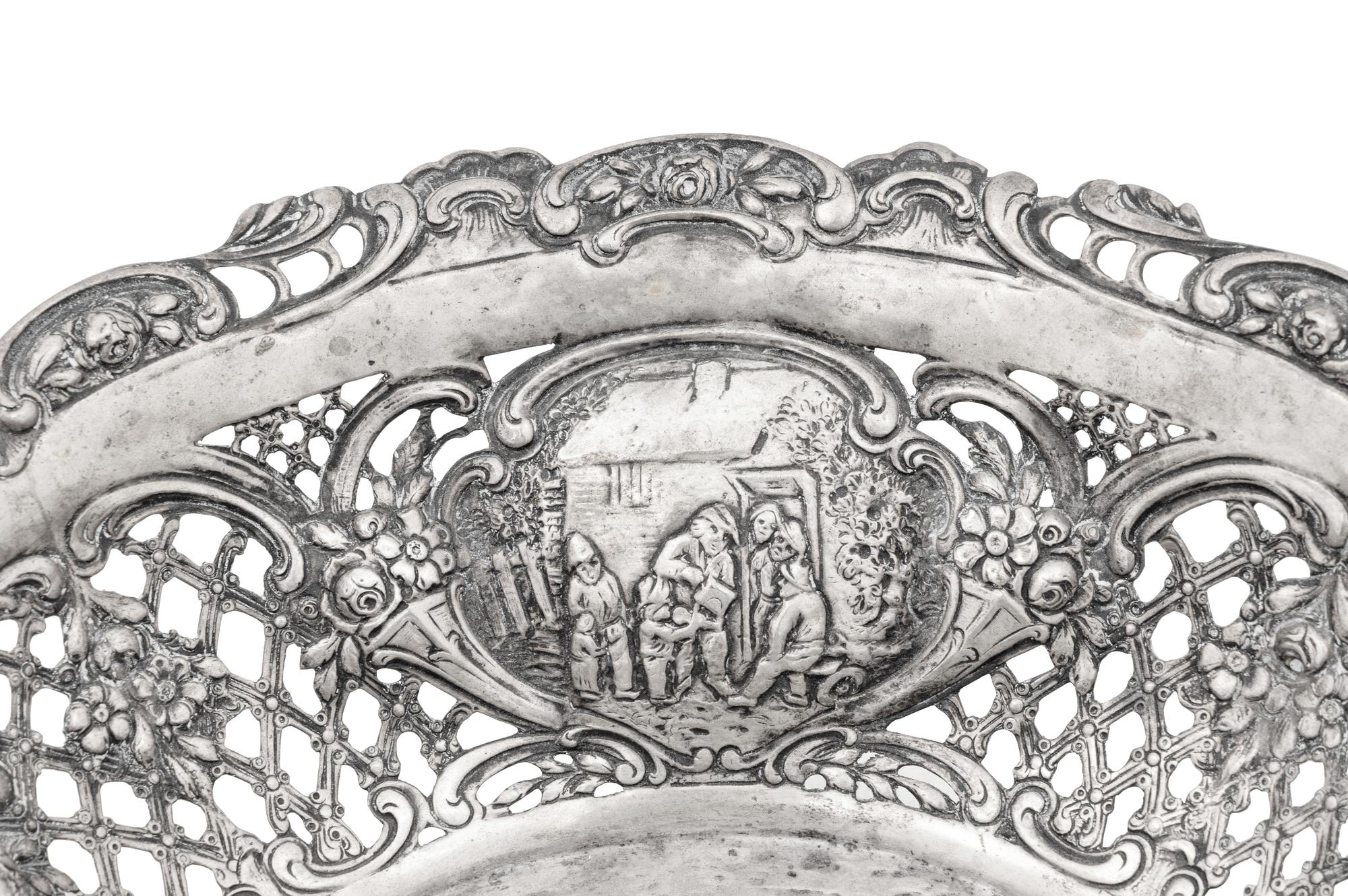 A German Silver Reticulated Basket