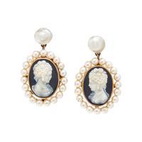 COLLECTION OF HARDSTONE CAMEO JEWELRY
