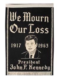 [CIVIL RIGHTS]. Double-sided memorial banner featuring Martin Luther King, Jr., and John F. Kennedy.