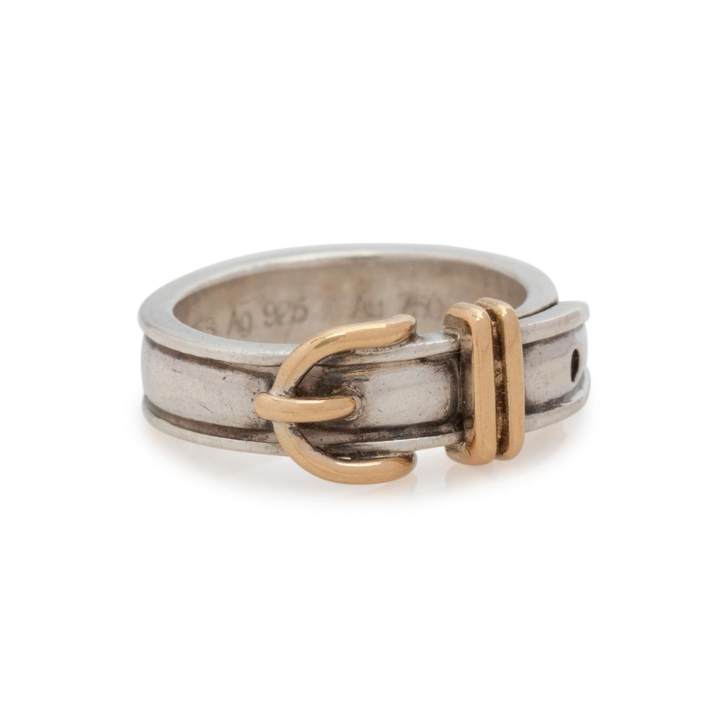 Two Hermès Items: Pair of Ear Clips and Ring