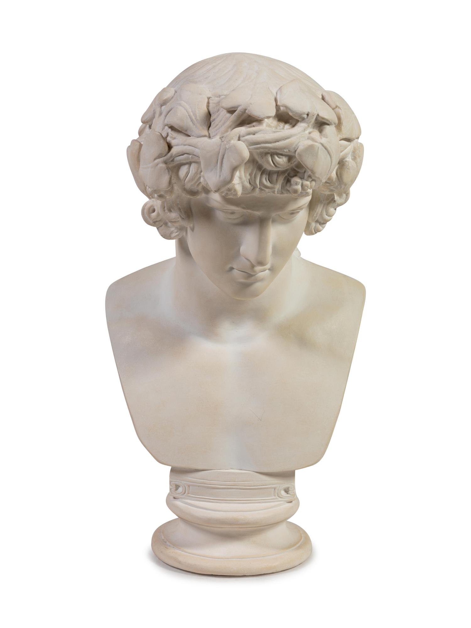 A Large Plaster Bust of Dionysus