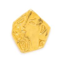 JEAN COCTEAU, HIGH KARAT GOLD 'LE PROFIL' BROOCH