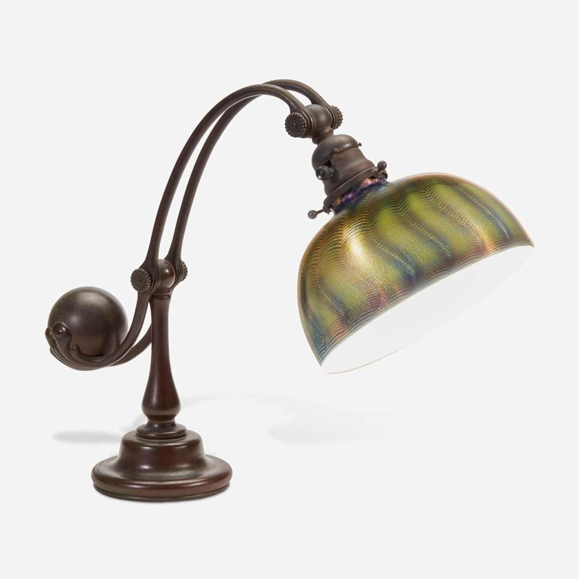 Tiffany Studios A "Counter-Balance" Table Lamp, circa 1905