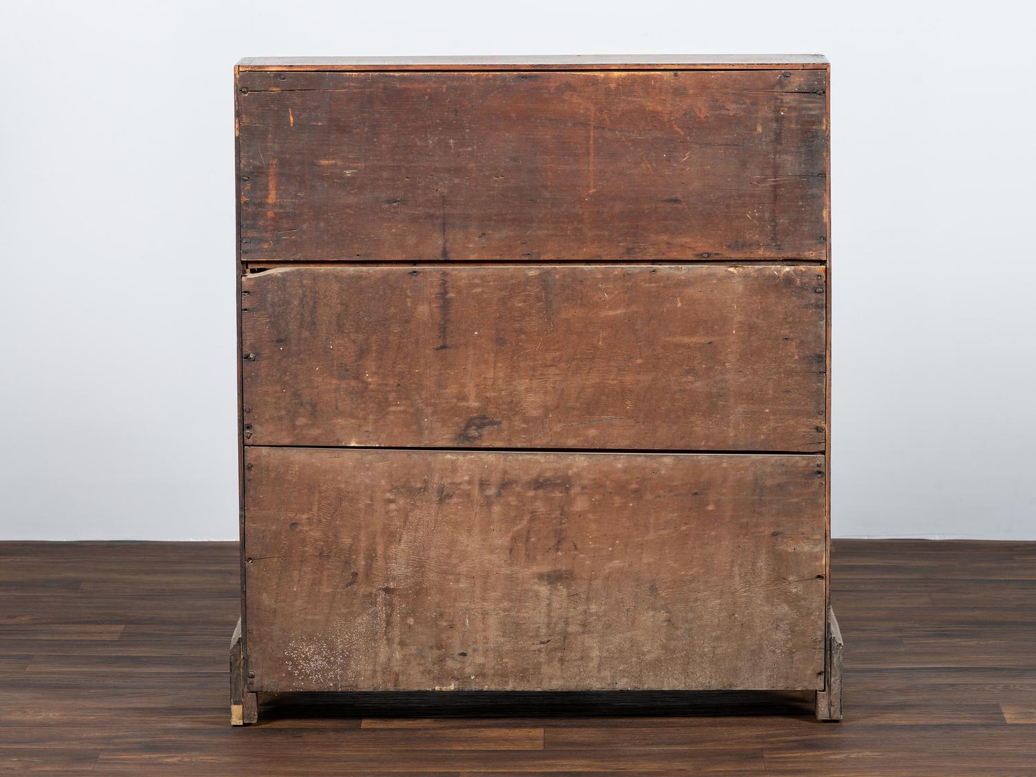 A Chippendale Carved Tiger Maple Slant-Front Desk