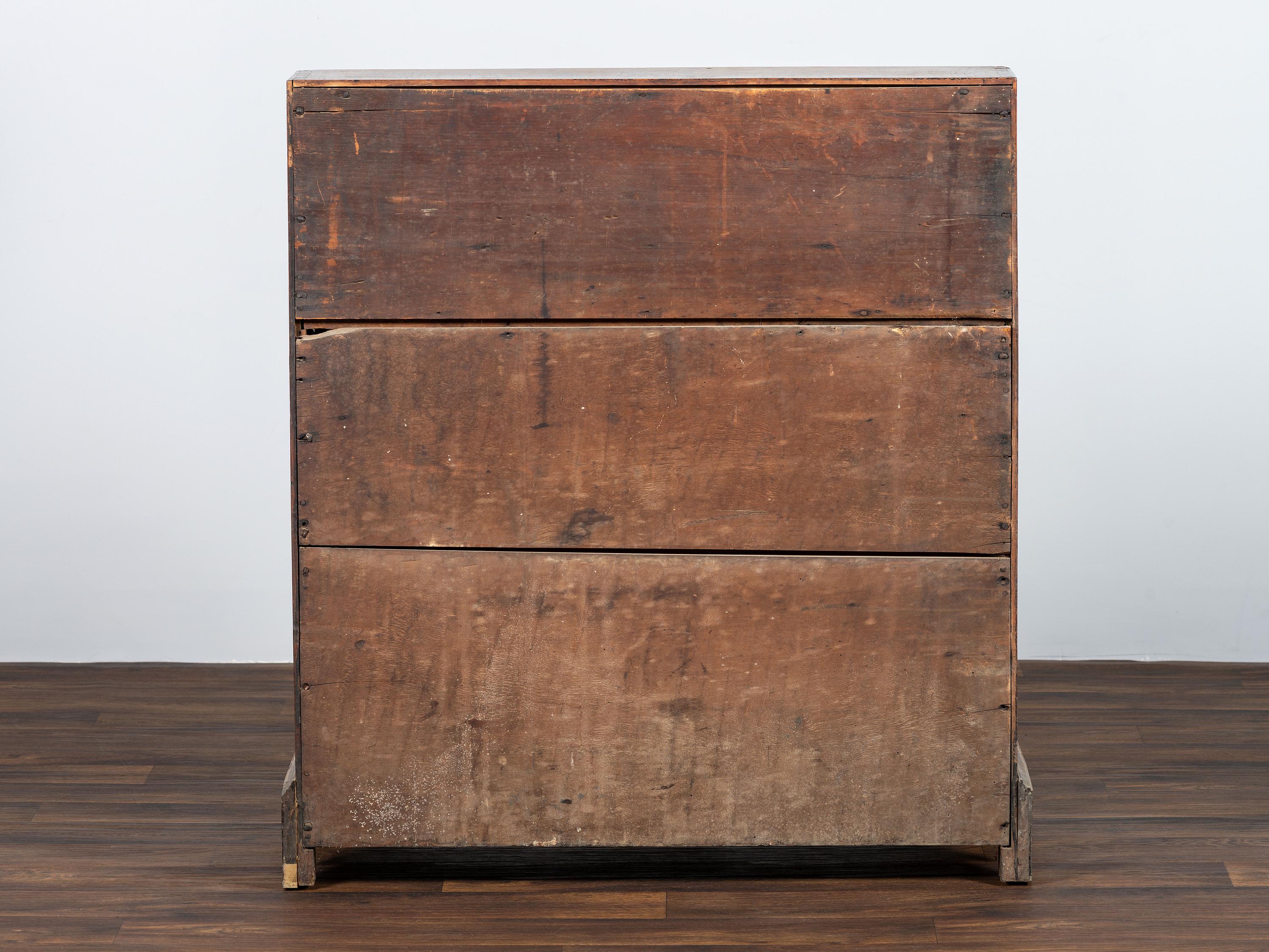 A Chippendale Carved Tiger Maple Slant-Front Desk