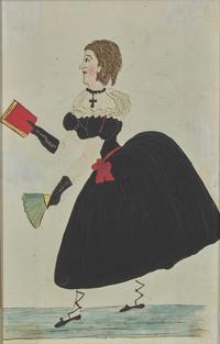 English School 19th Century, A Pair of Drawings: A Fine Couple and Stylish Coquette