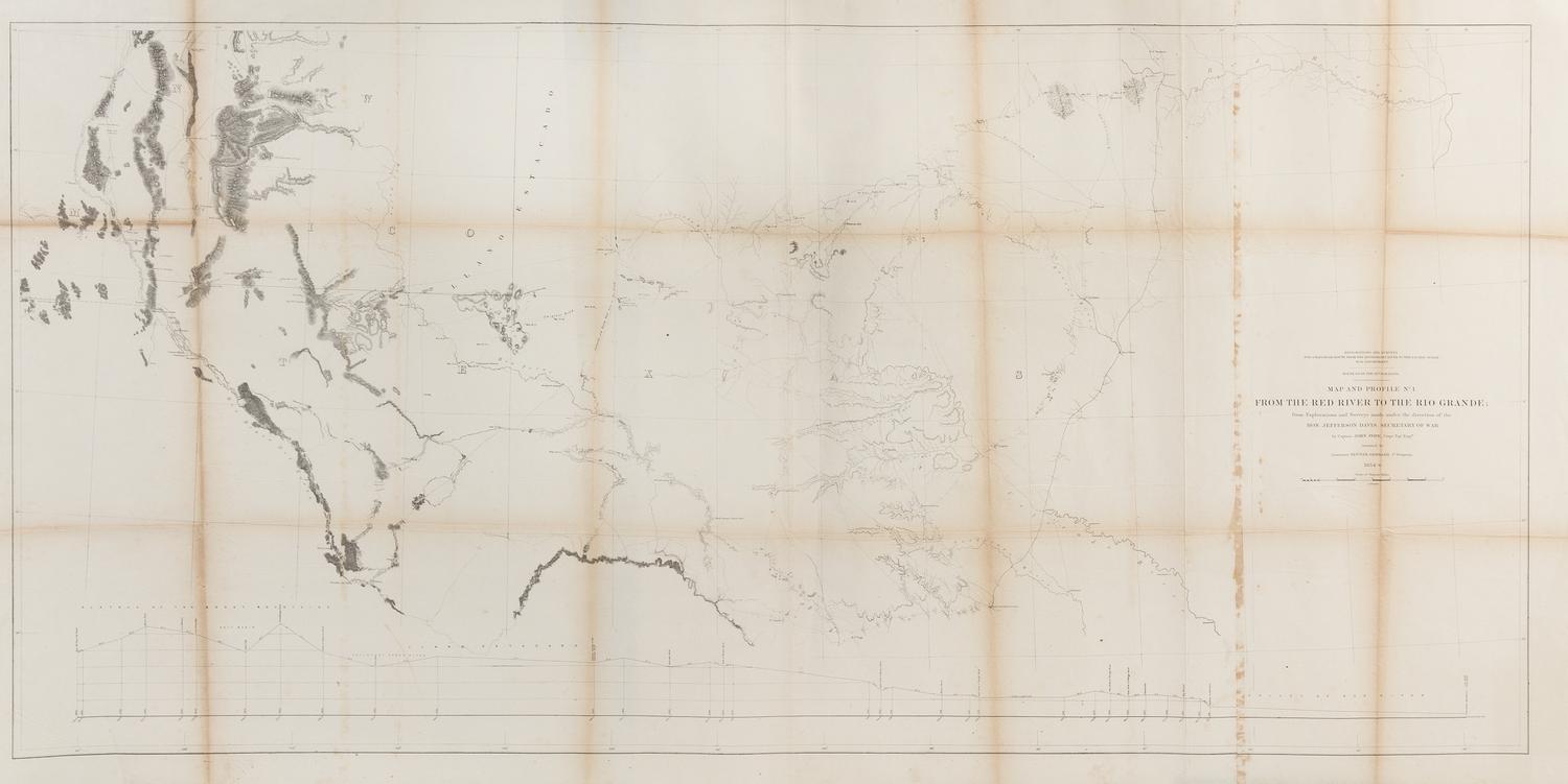 [PACIFIC RAILROAD SURVEY] A group of 5 steel engraved folding maps from "Reports of Explorations and Survey to Ascertain...