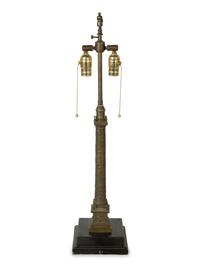 A Grand Tour Bronze Vendôme Column Mounted as a Lamp
