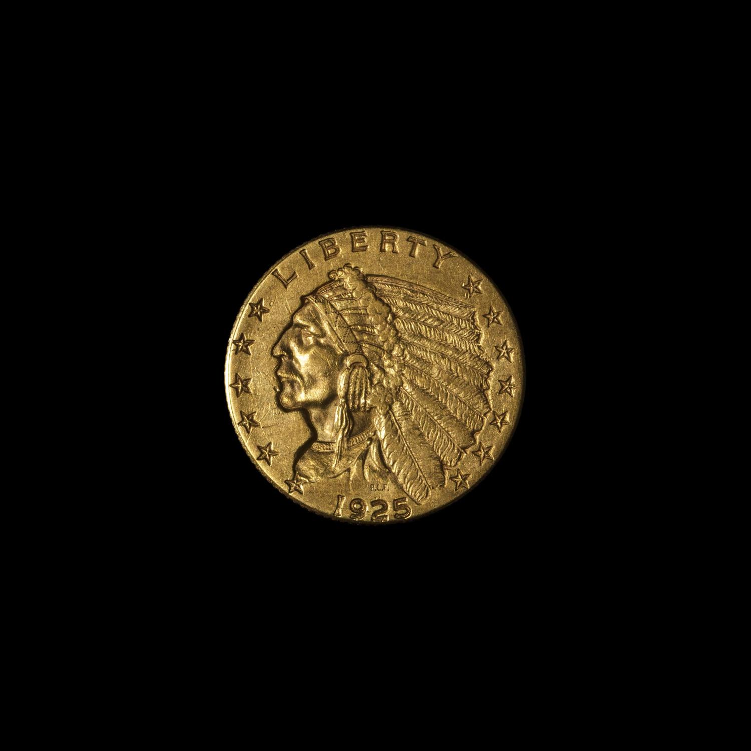 A 1925-D Indian Head $2.50 Gold Coin