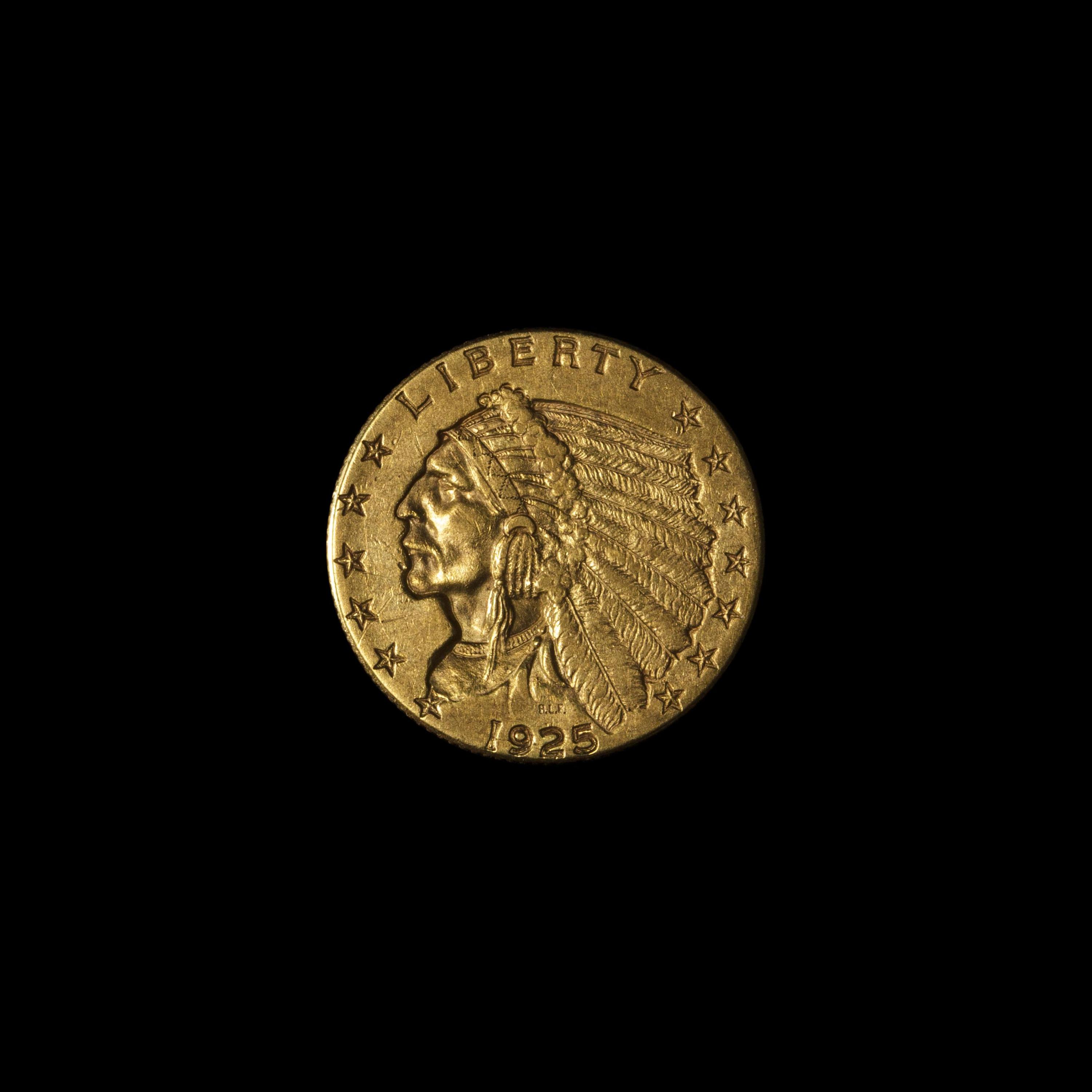 A 1925-D Indian Head $2.50 Gold Coin