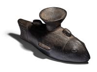 A Chimu Blackware Fish Vessel