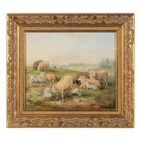 Edwin Frederick Holt (English, 1830-1912) — Herd of Sheep in Summertime