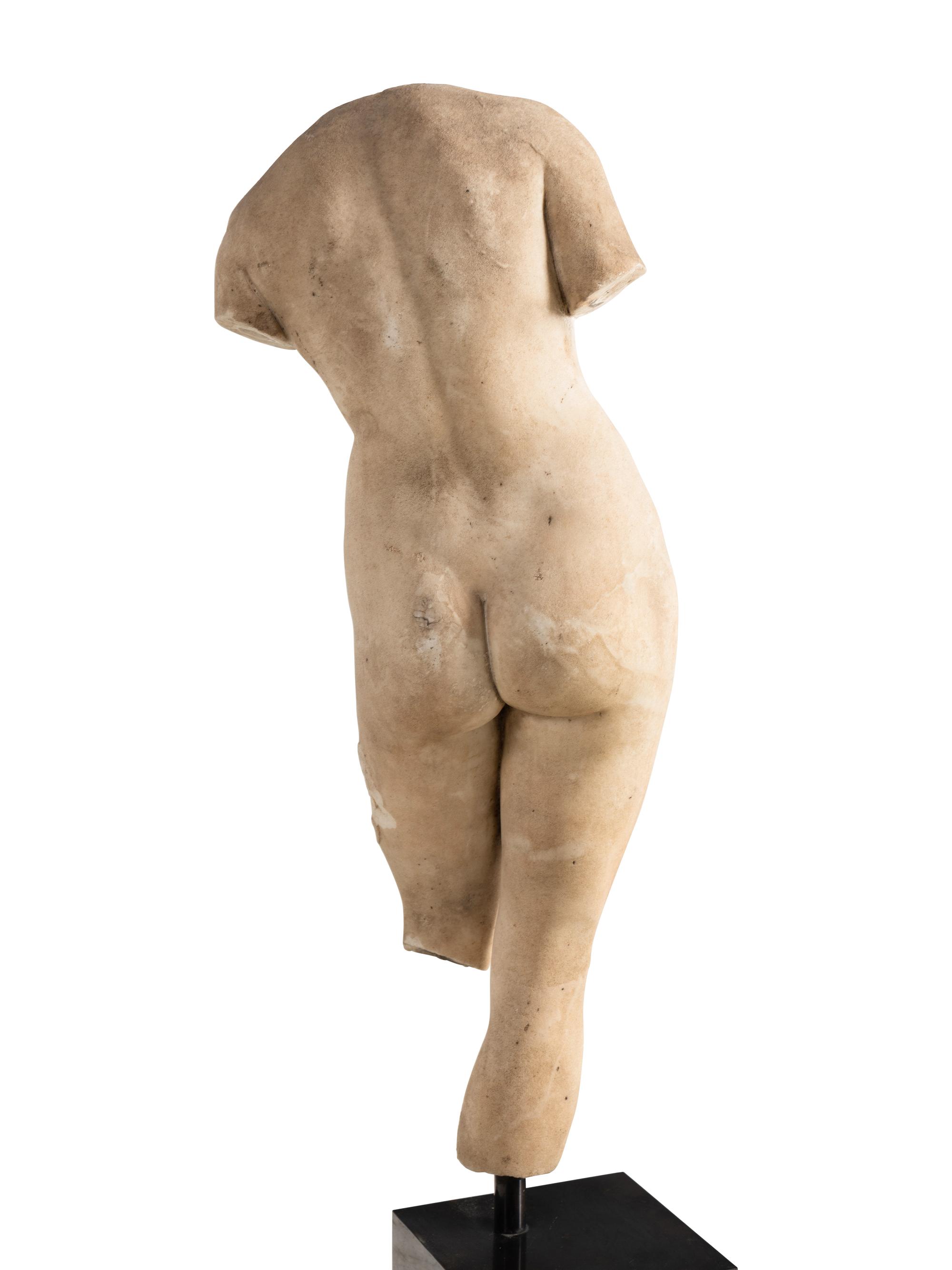 A Continental Marble Torso of Venus