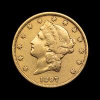 An 1897-S Liberty Head $20 Gold Coin