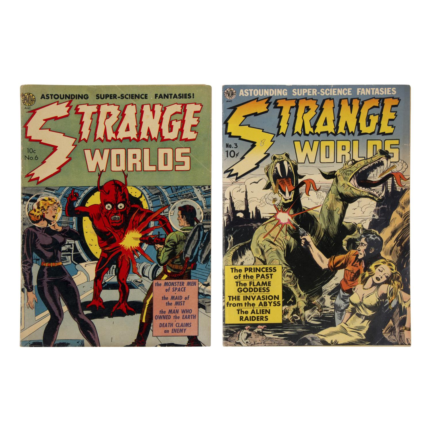 [Comics]. Strange Worlds #3 and #6. New York: Avon Periodicals, Inc., 1951, 1952.