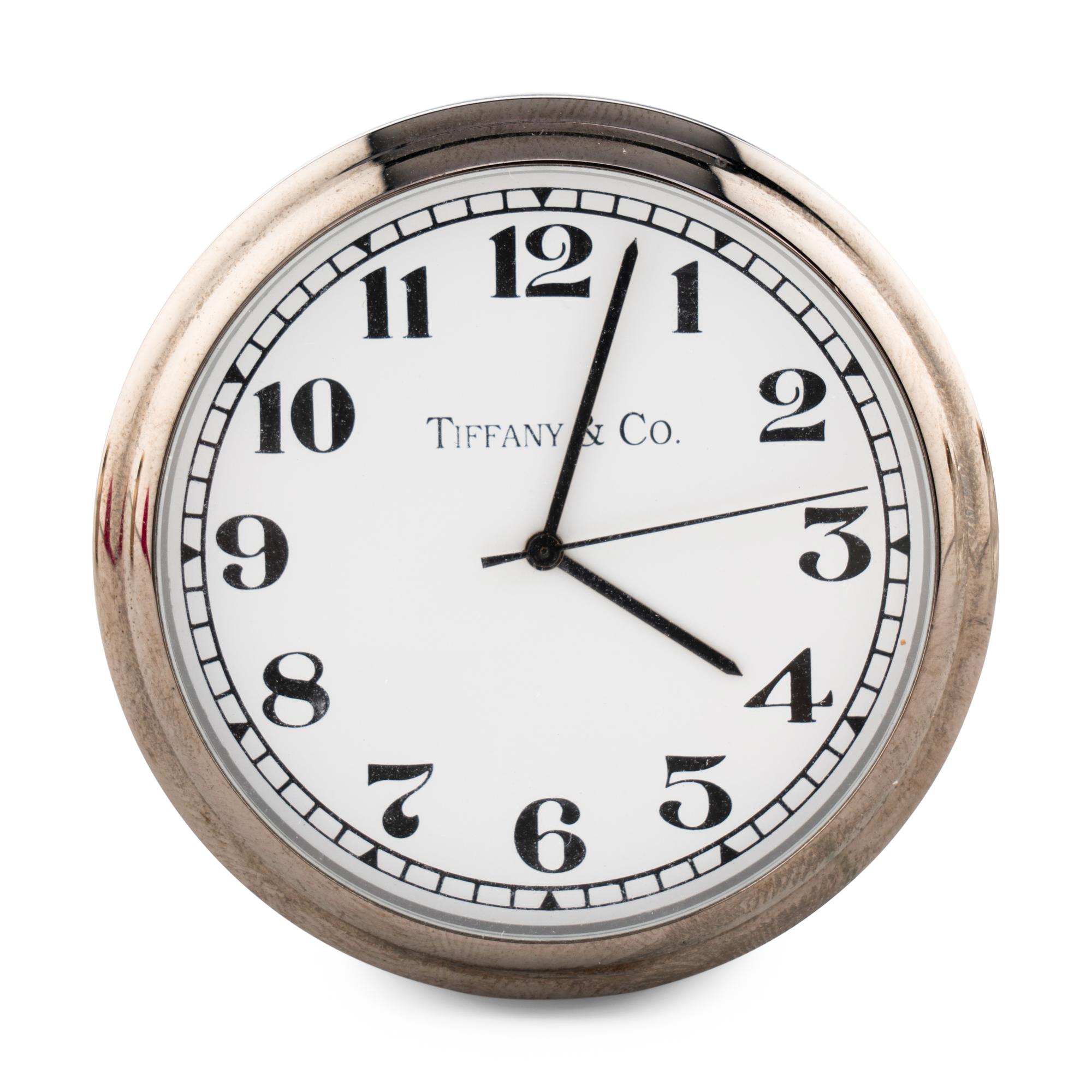 A Group of Tiffany and Cartier Desk Clocks