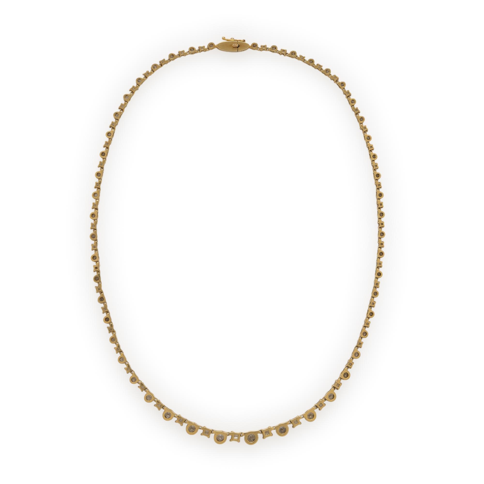 House of Ravn, 'Orion's Tennis', Diamond and Yellow Gold Necklace