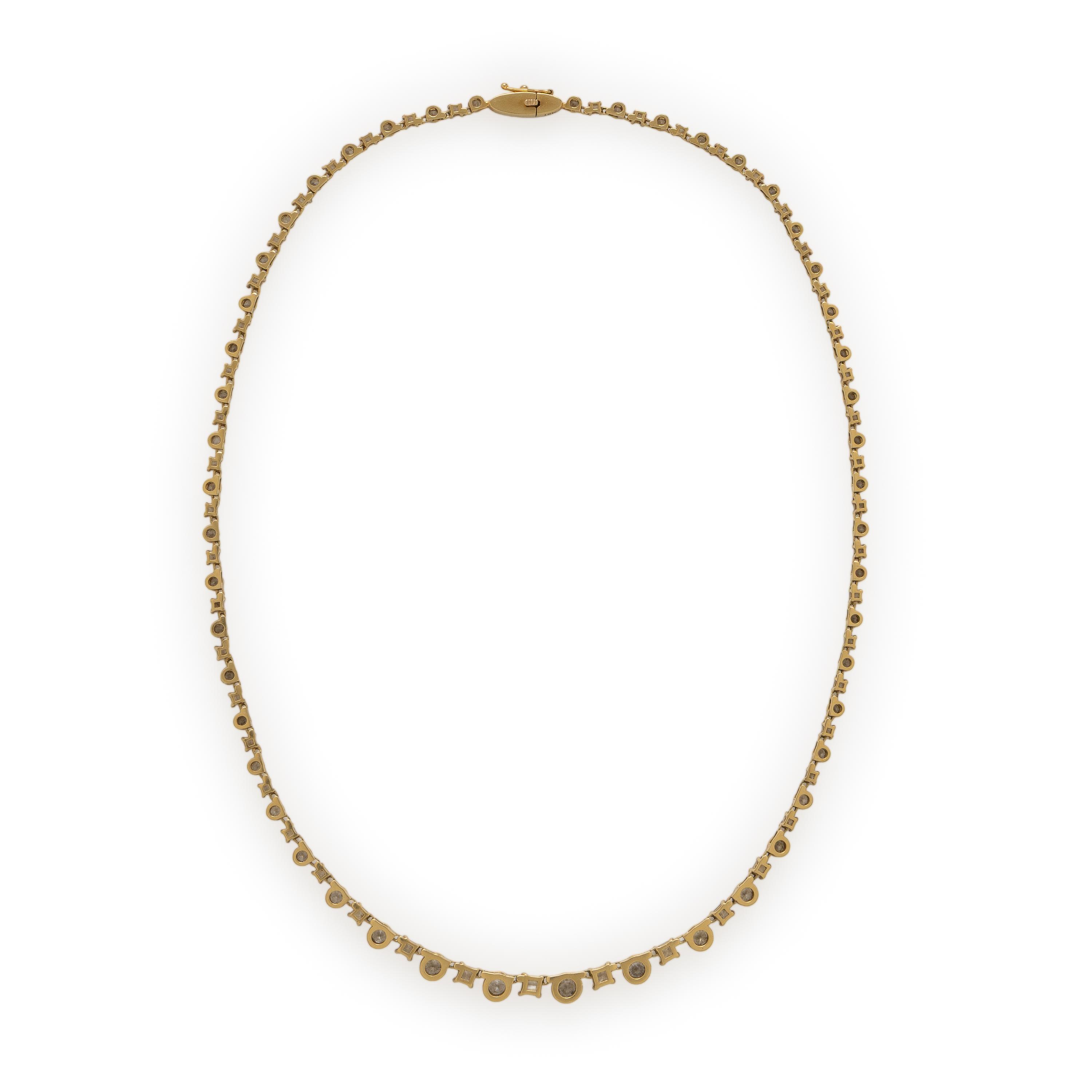 House of Ravn, 'Orion's Tennis', Diamond and Yellow Gold Necklace