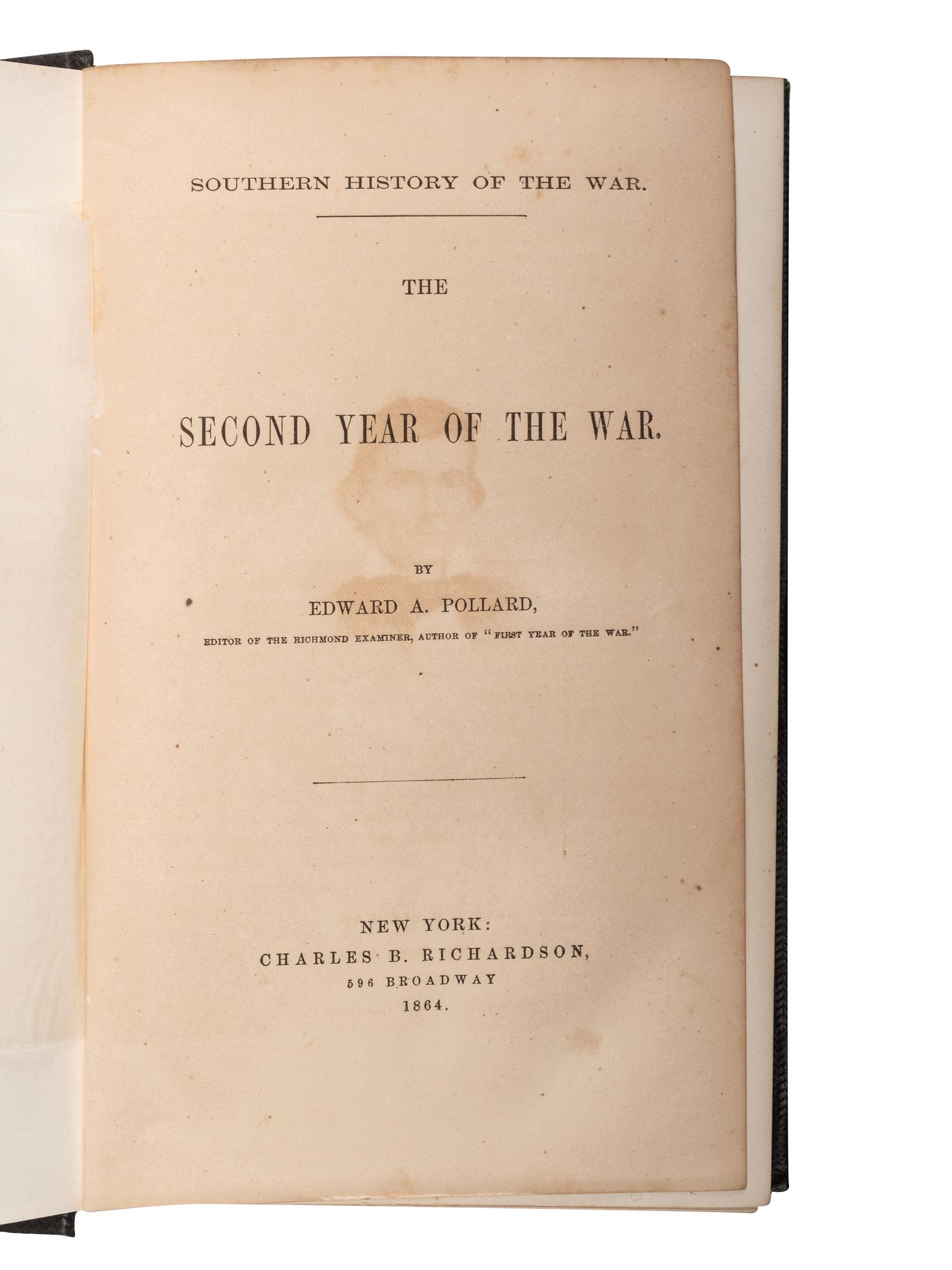[CIVIL WAR - CONFEDERACY]. A group of memoirs and histories of the Civil War from a Southern perspective, comprising:
