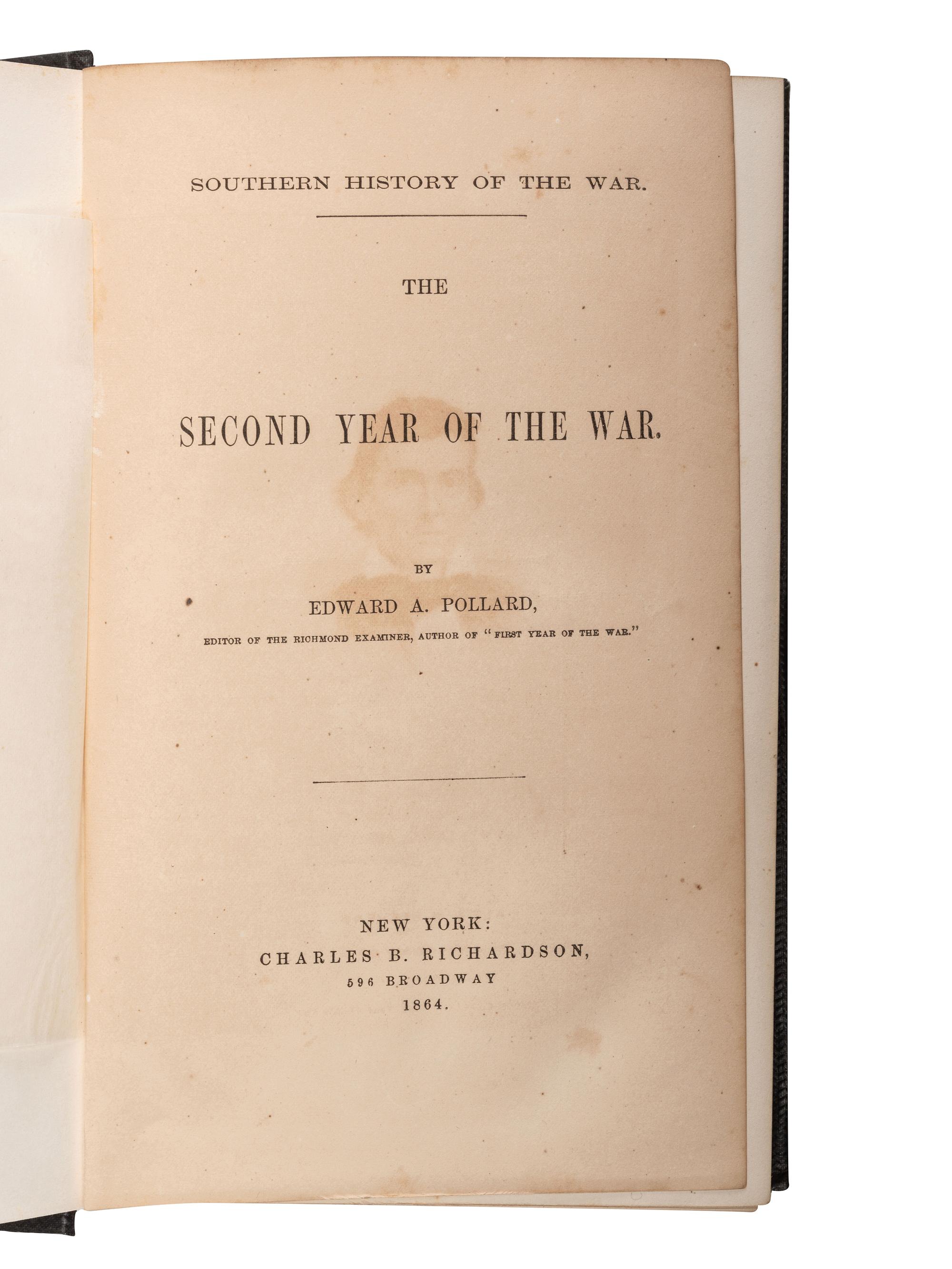 [CIVIL WAR - CONFEDERACY]. A group of memoirs and histories of the Civil War from a Southern perspective, comprising:
