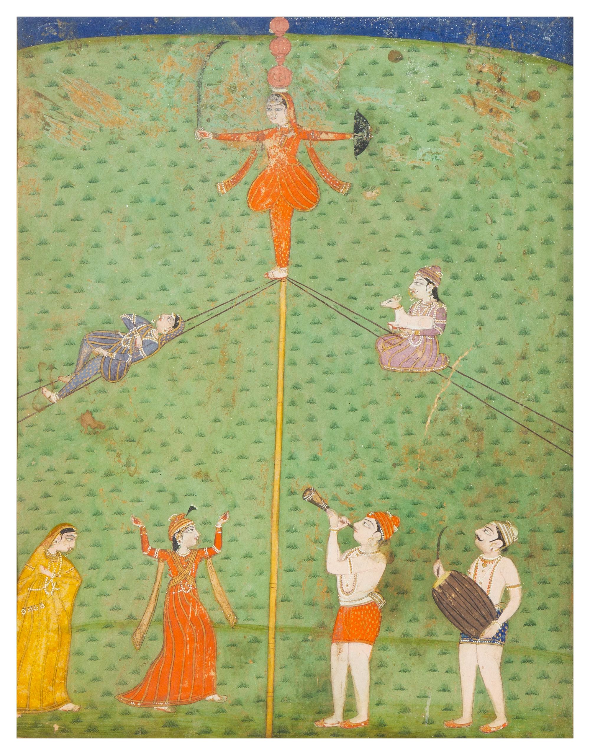 An Indian Miniature Painting 9 3/8 x 7 1/4 inches (image). — BASOHLI, 17TH CENTURY